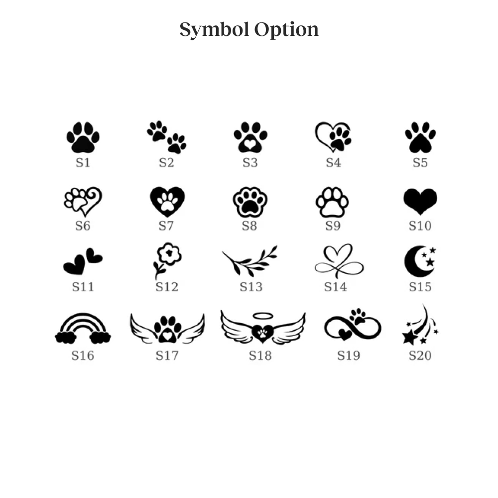 Custom Cat Urn - Personalized Name, Font, & Symbol (5 Available Colors)