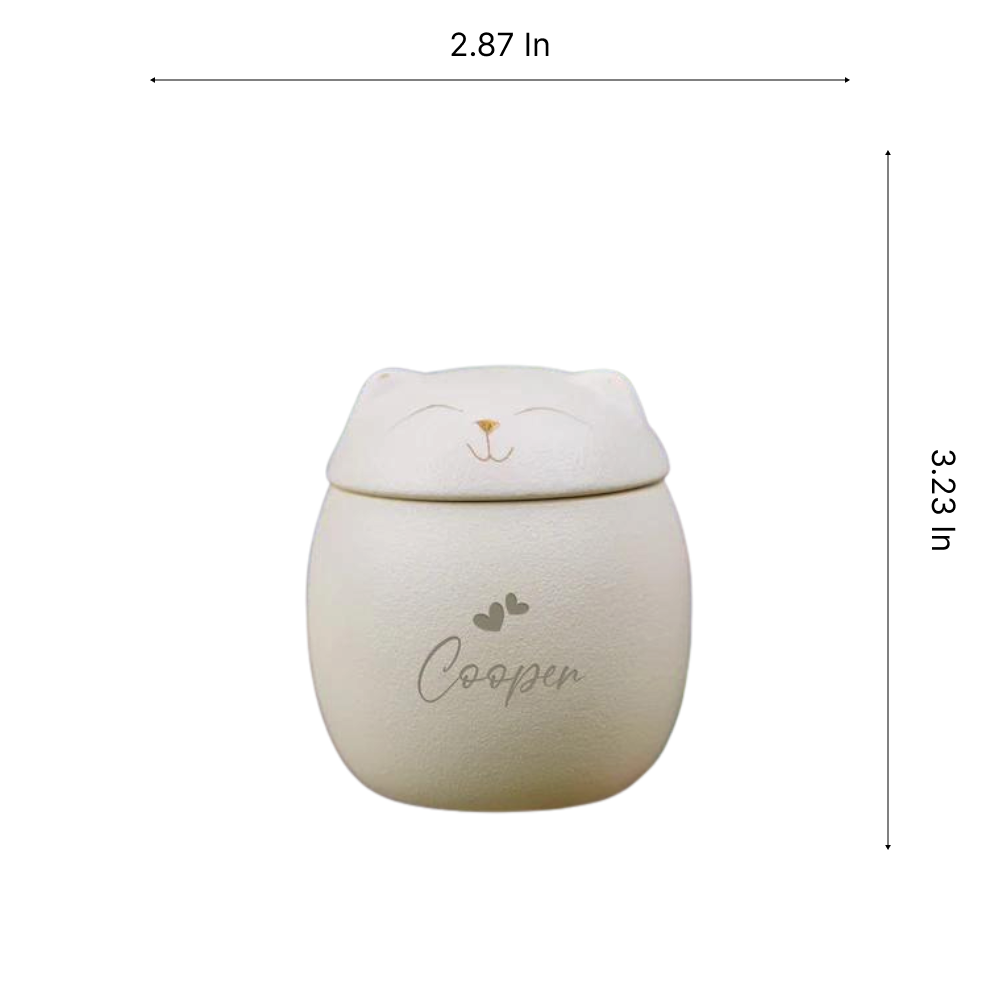 Custom Cat Urn - Personalized Name, Font, & Symbol (5 Available Colors)
