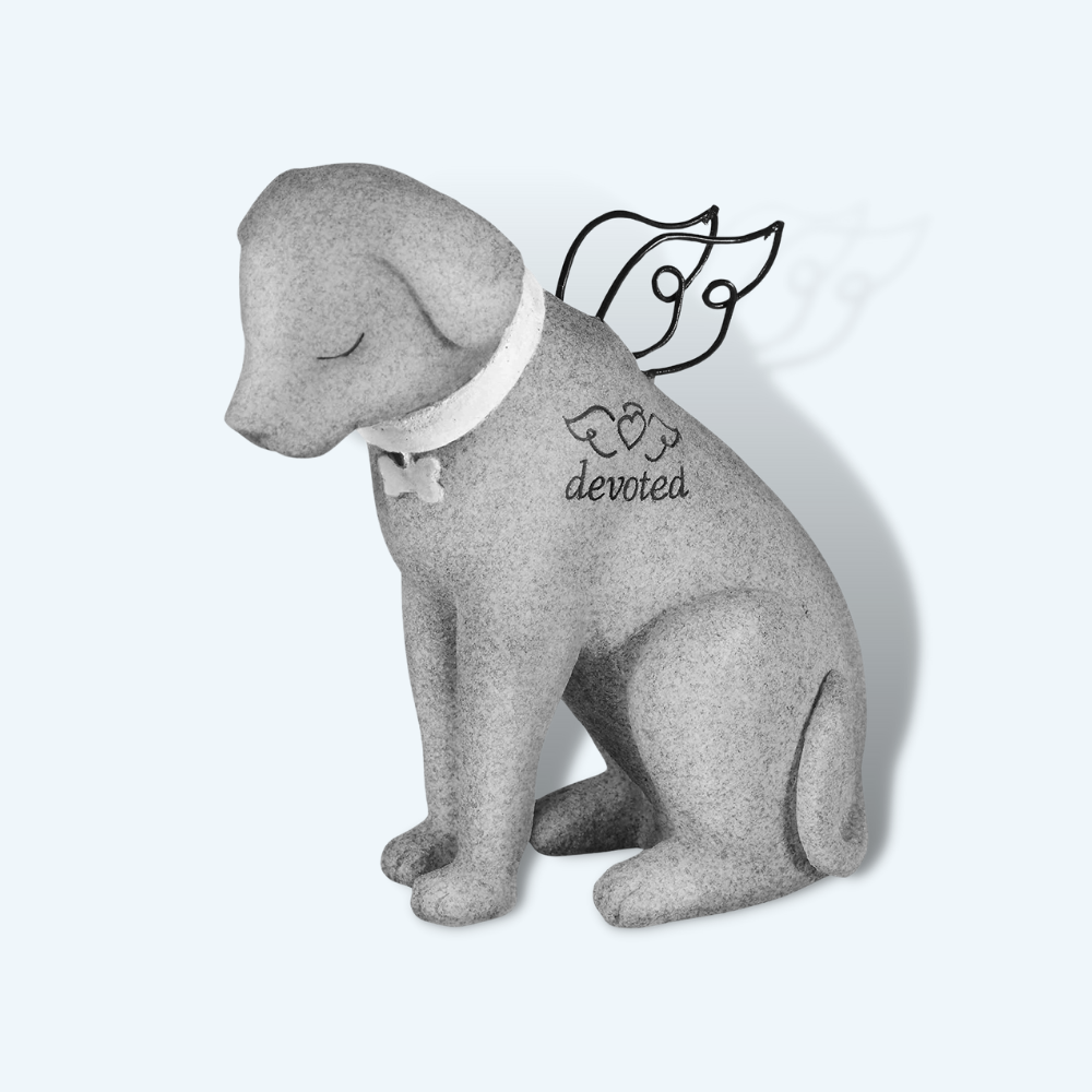 Bereavement Faithful Angel Memorial Dog Figurine Statue