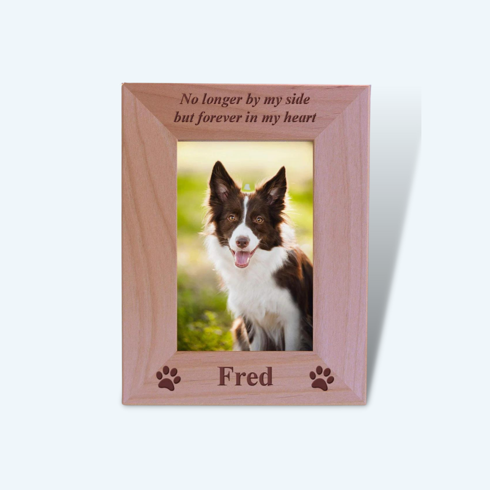 Custom Engraved "No Longer by My Side Forever in My Heart" Memorial Photo Frame
