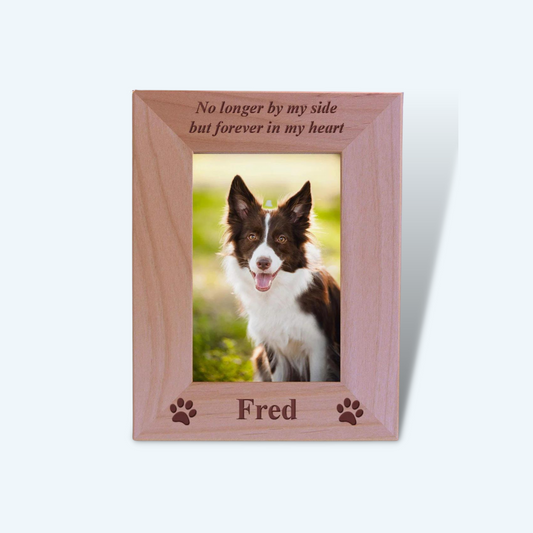 Custom Engraved "No Longer by My Side Forever in My Heart" Memorial Photo Frame