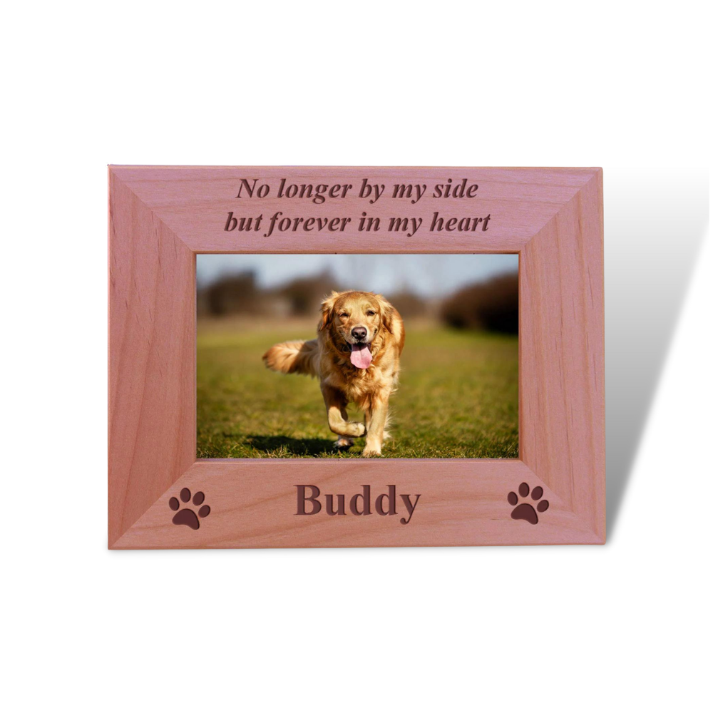 Custom Engraved "No Longer by My Side Forever in My Heart" Memorial Photo Frame