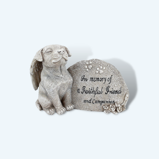 Dog Angel Pet Memorial Grave Marker Statue (3 Styles Available)