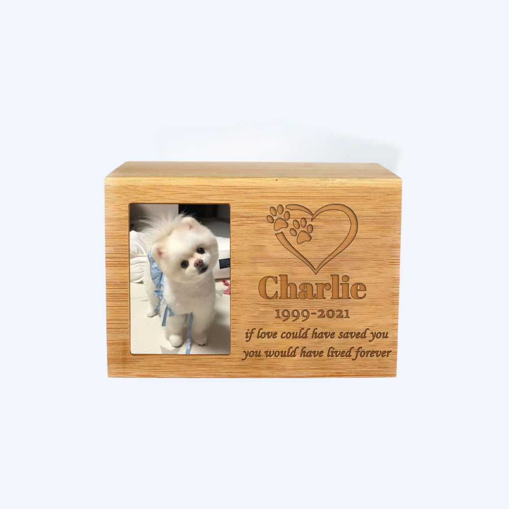 Custom Name & Dates Wooden Pet Cremation Urn