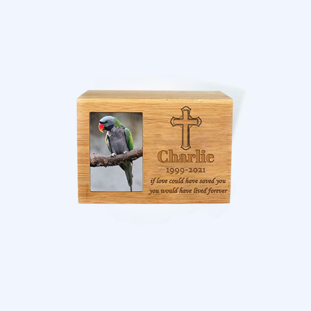 Custom Name & Dates Wooden Pet Cremation Urn