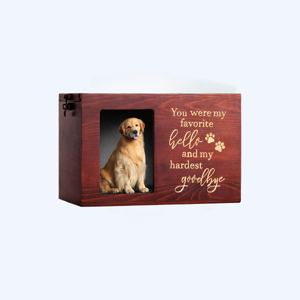 Wooden Pet Photo Urn (4 Quotes Available)
