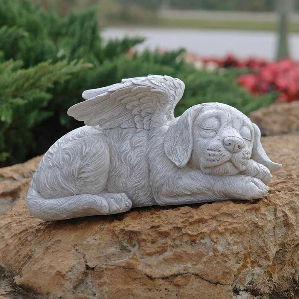 Dog Angel Pet Memorial Grave Marker Statue (3 Styles Available)