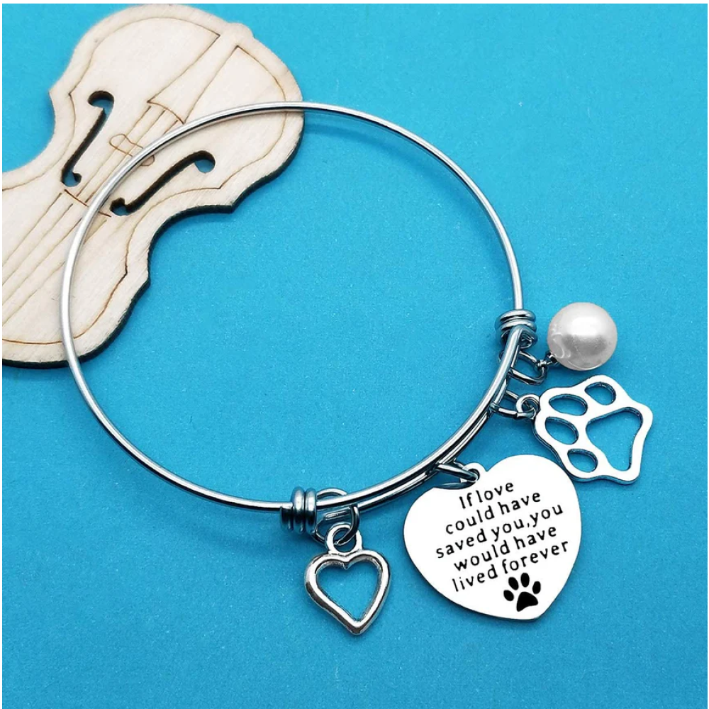 "If Love Could Have Saved You" Pet Memorial Bracelet - Stainless Steel & Hypoallergenic
