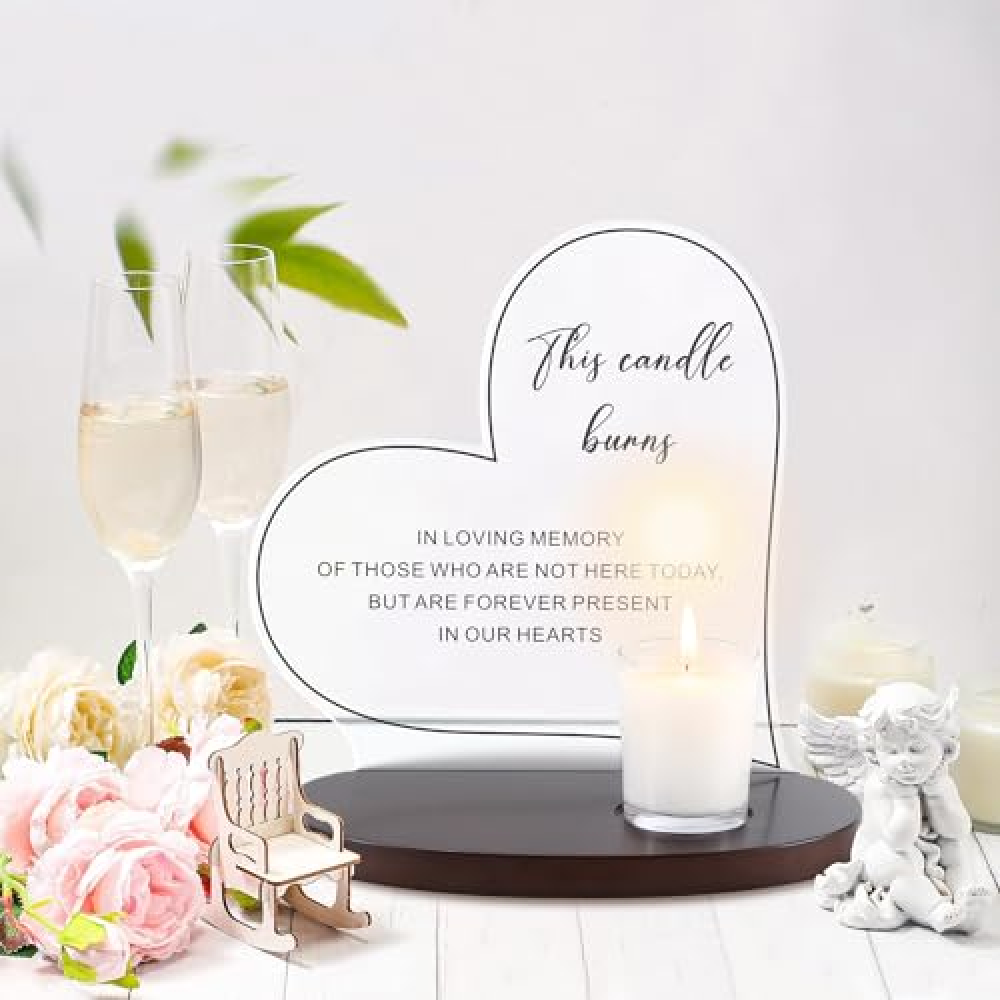 "In Loving Memory" Pet Memorial Sign & Candle