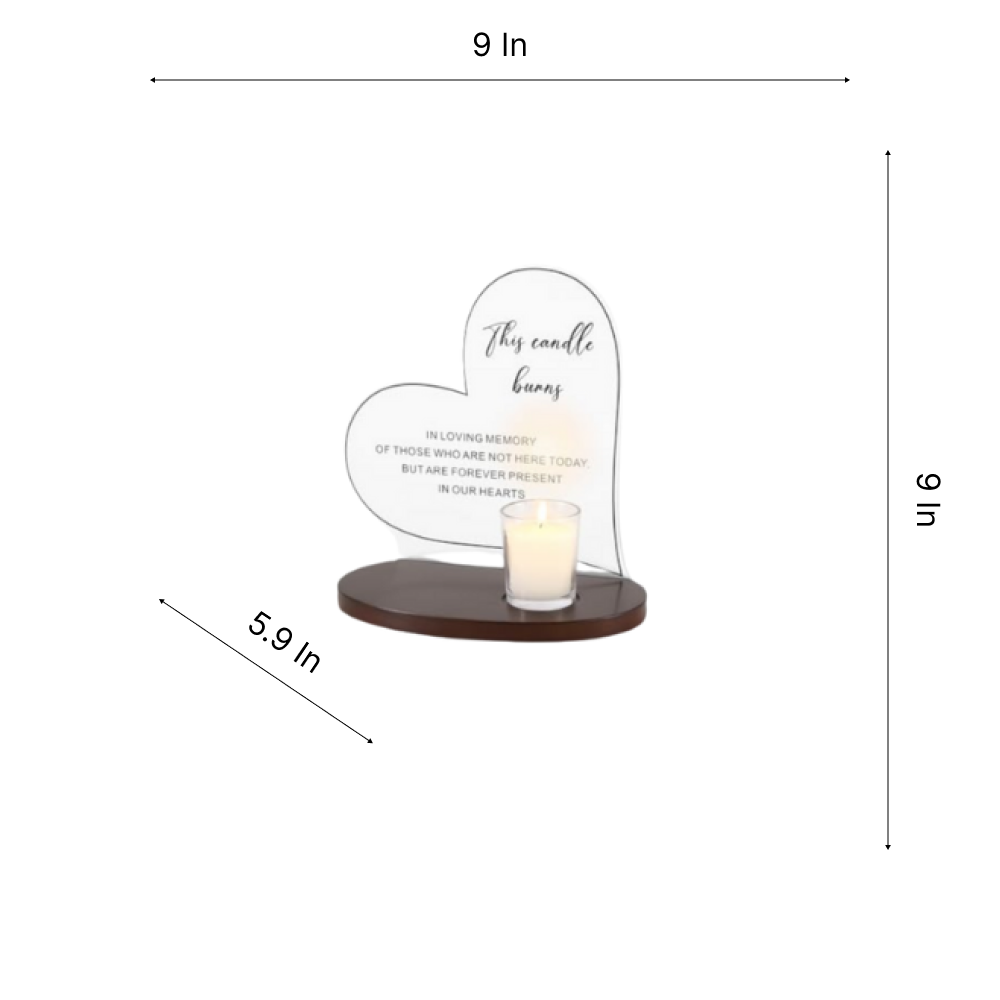 "In Loving Memory" Pet Memorial Sign & Candle