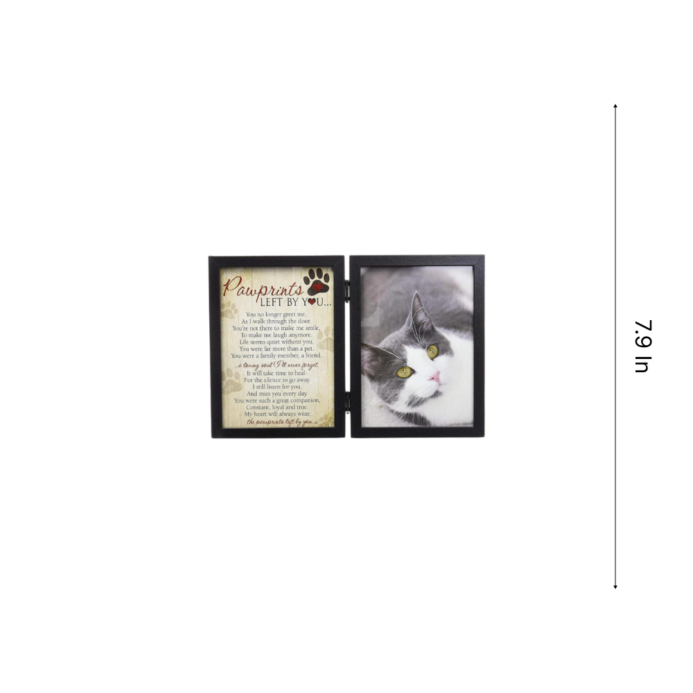 "Pawprints Left By You" 5" x 7" Memorial Plaque & Photo Frame