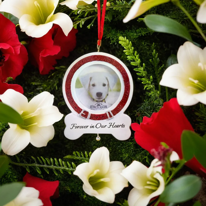 "Forever in Our Hearts" Dog Picture Frame Ornament