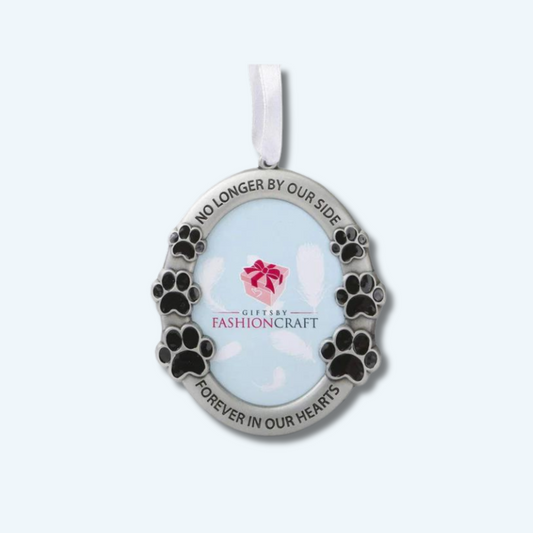 "No Longer By Our Side" Pet Memorial Christmas Ornament
