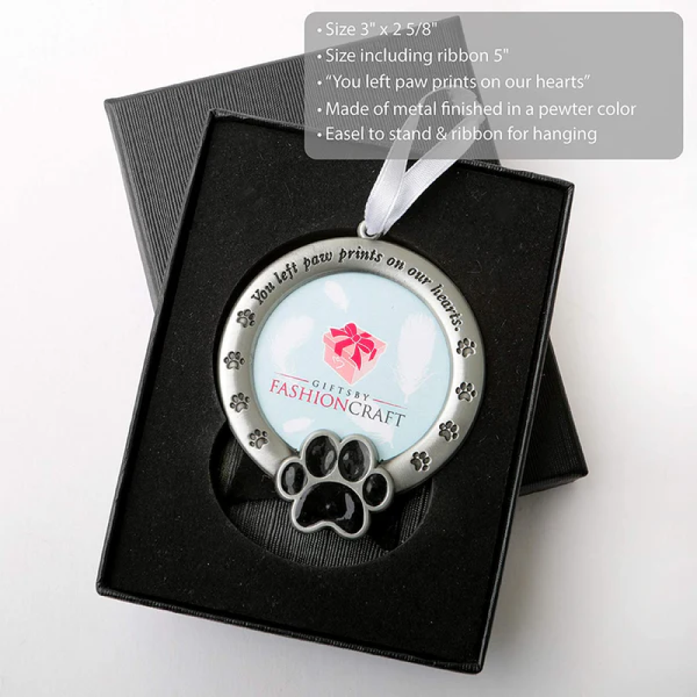 "No Longer By Our Side" Pet Memorial Christmas Ornament