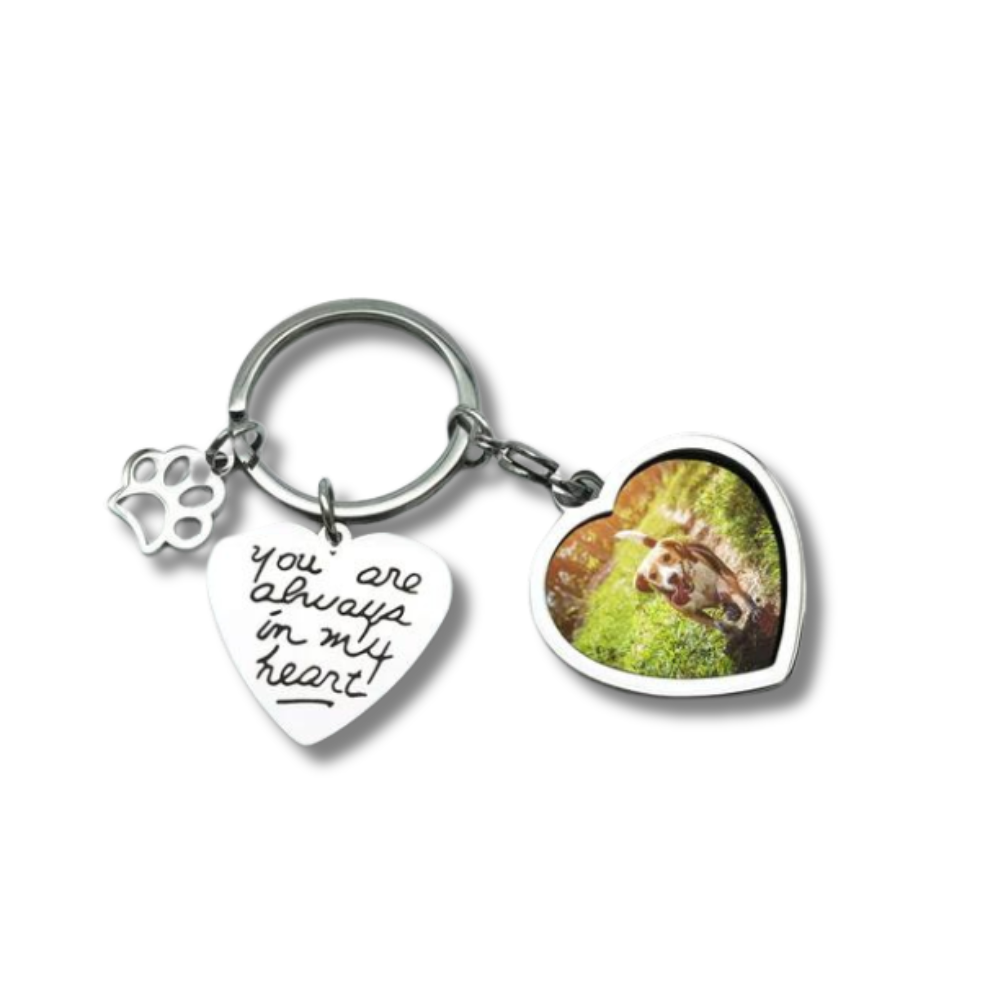 "You are Always in My Heart" Pet Memorial Photo Frame Keychain