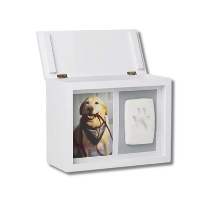Pet Photo Memory Box and Paw Print + Ink Kit