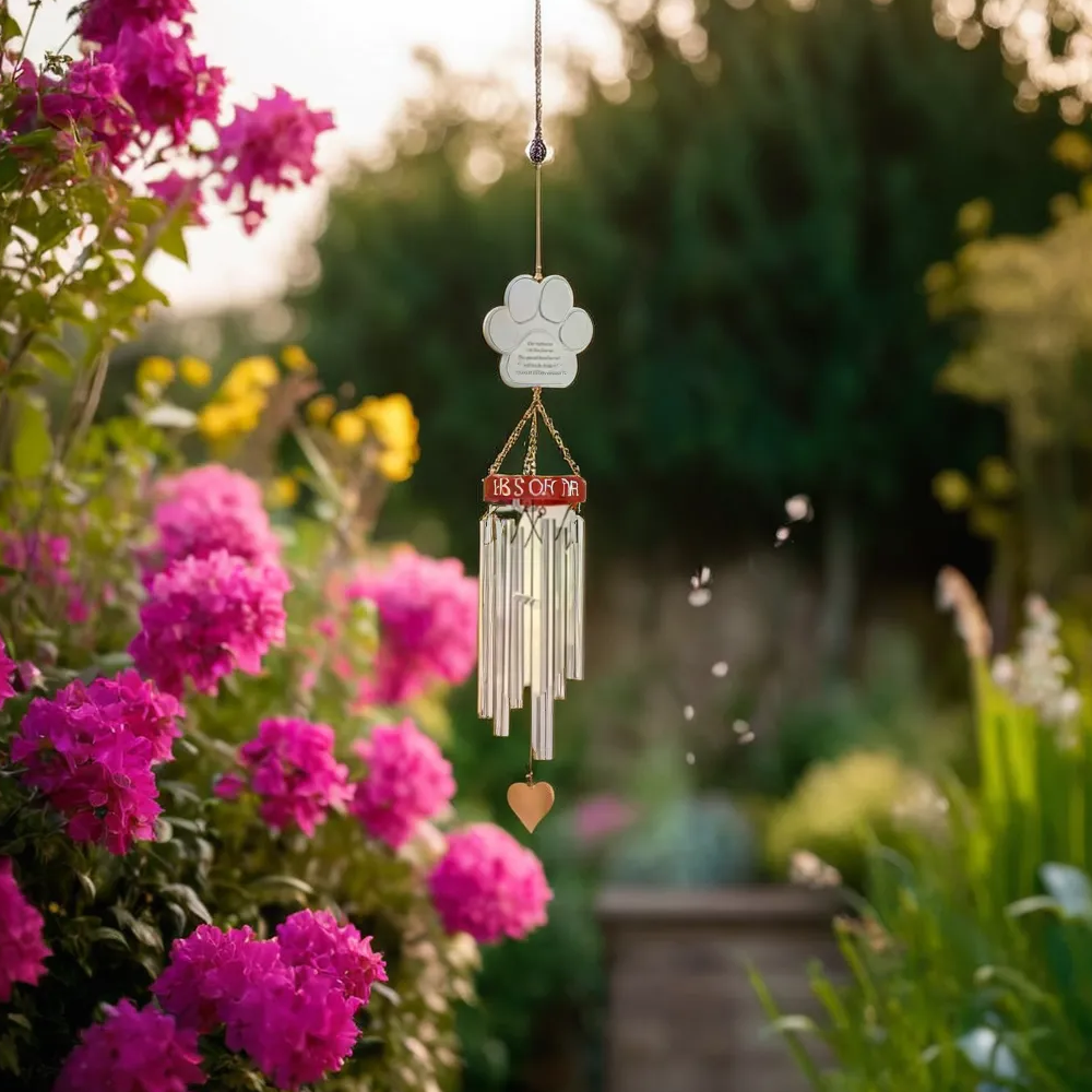 “A Kiss on the Wind” Pet Memorial 19-Inch Wind Chime