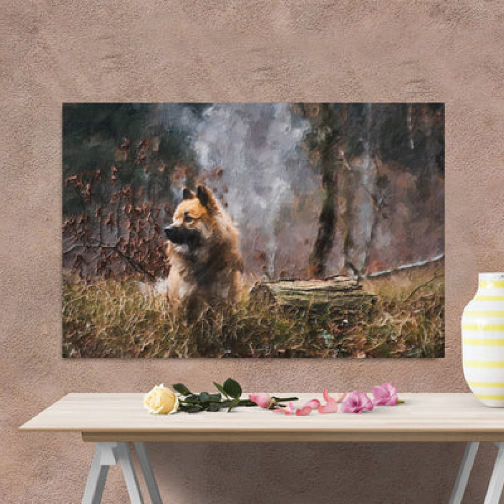 Custom Hand-Painted Canvas Pet Memorial Painting