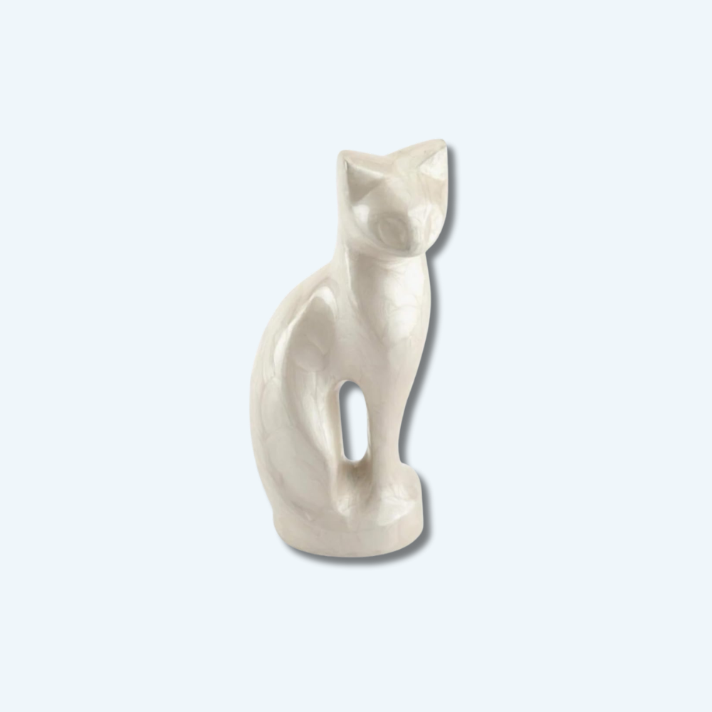 Elegant Cat Statue Cremation Urn | 3 Colors Available