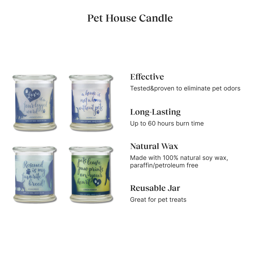 "Pets Leave Pawprints On Your Heart" Natural Soy Wax Candles