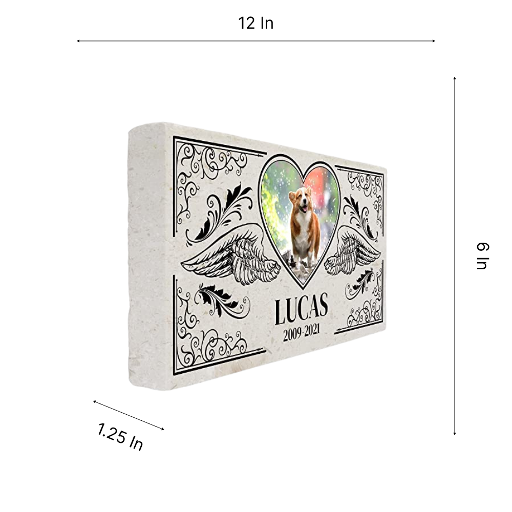 Colorful Custom Limestone Pet Burial Marker | Choose from 4 Styles