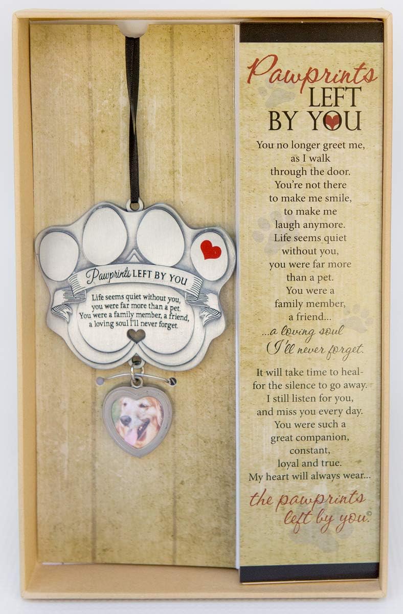 Pet Memorial Ornament - 3" Metal Casted Paw Print Design Ornament