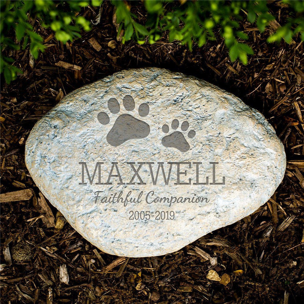 Personalized pet memorial garden stones best sale