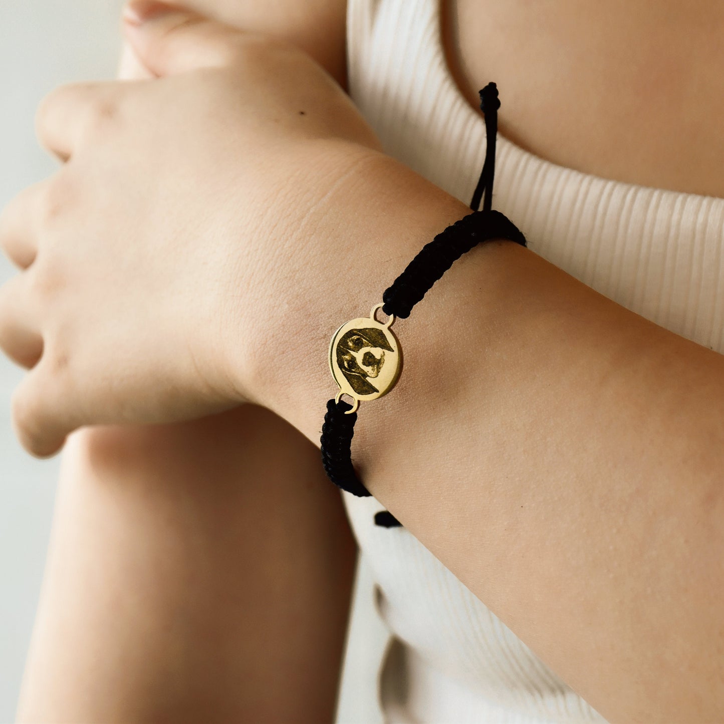 Personalized Pet Portrait Bracelet | Available in 3 Braided Colors