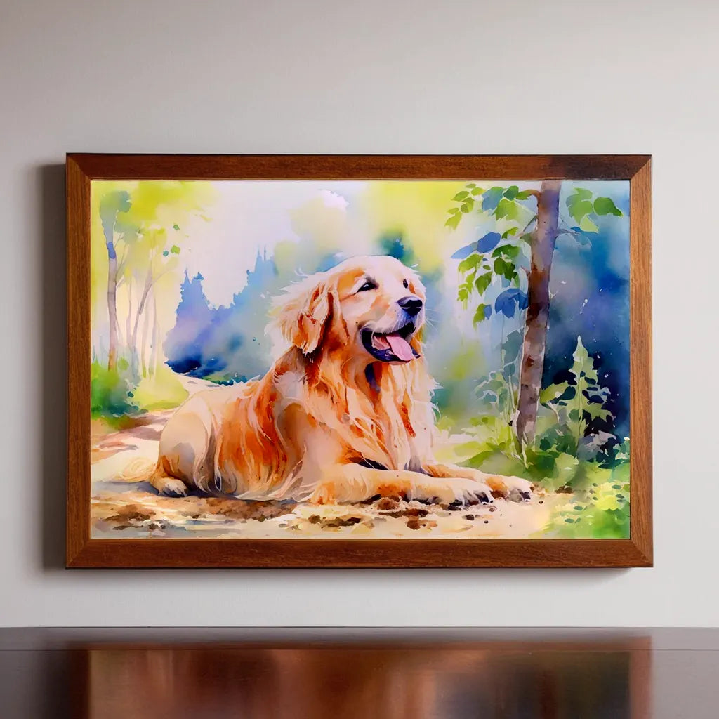 Custom Vibrant Watercolor Pet Painting