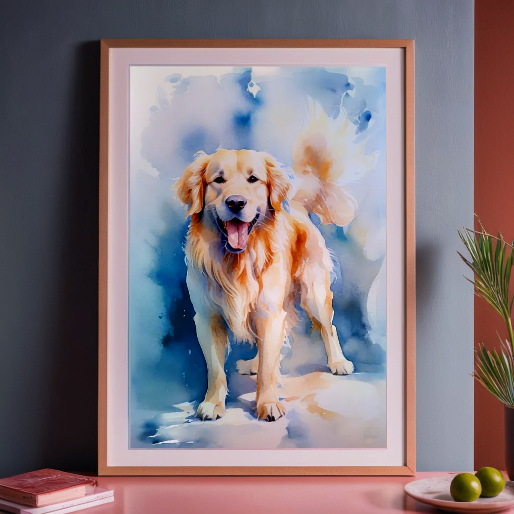 Custom Vibrant Watercolor Pet Painting
