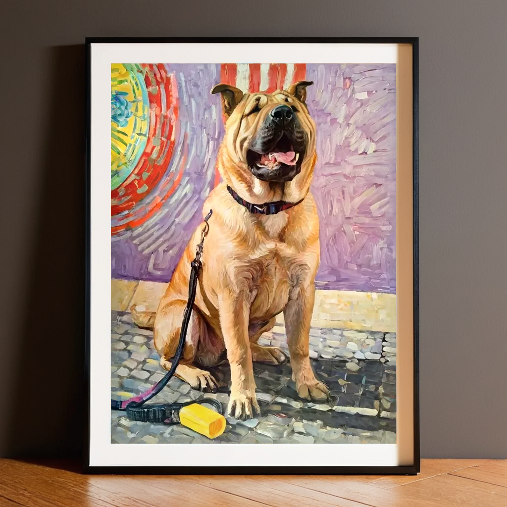 Unique Van Gogh Style Pet Painting