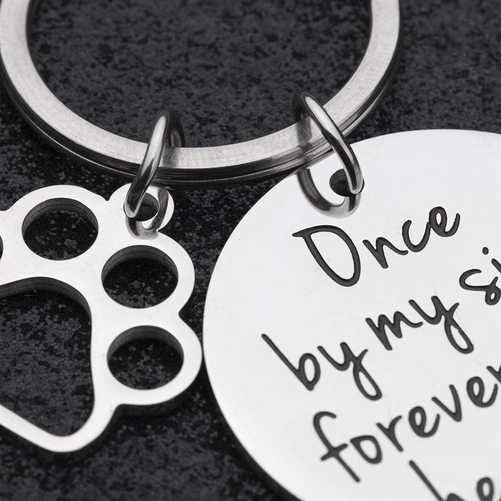 Pet Memorial Keychain - Once by my side Forever in my heart