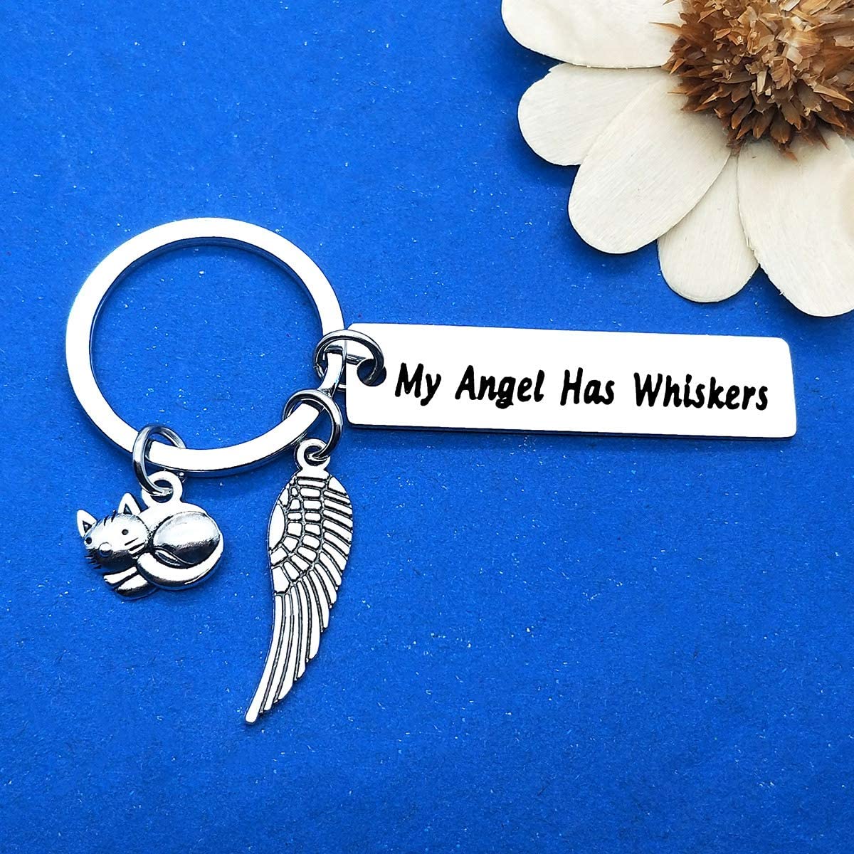 Pet Memorial Keychain - Whiskers keying, Sympathy Loss of a Cat