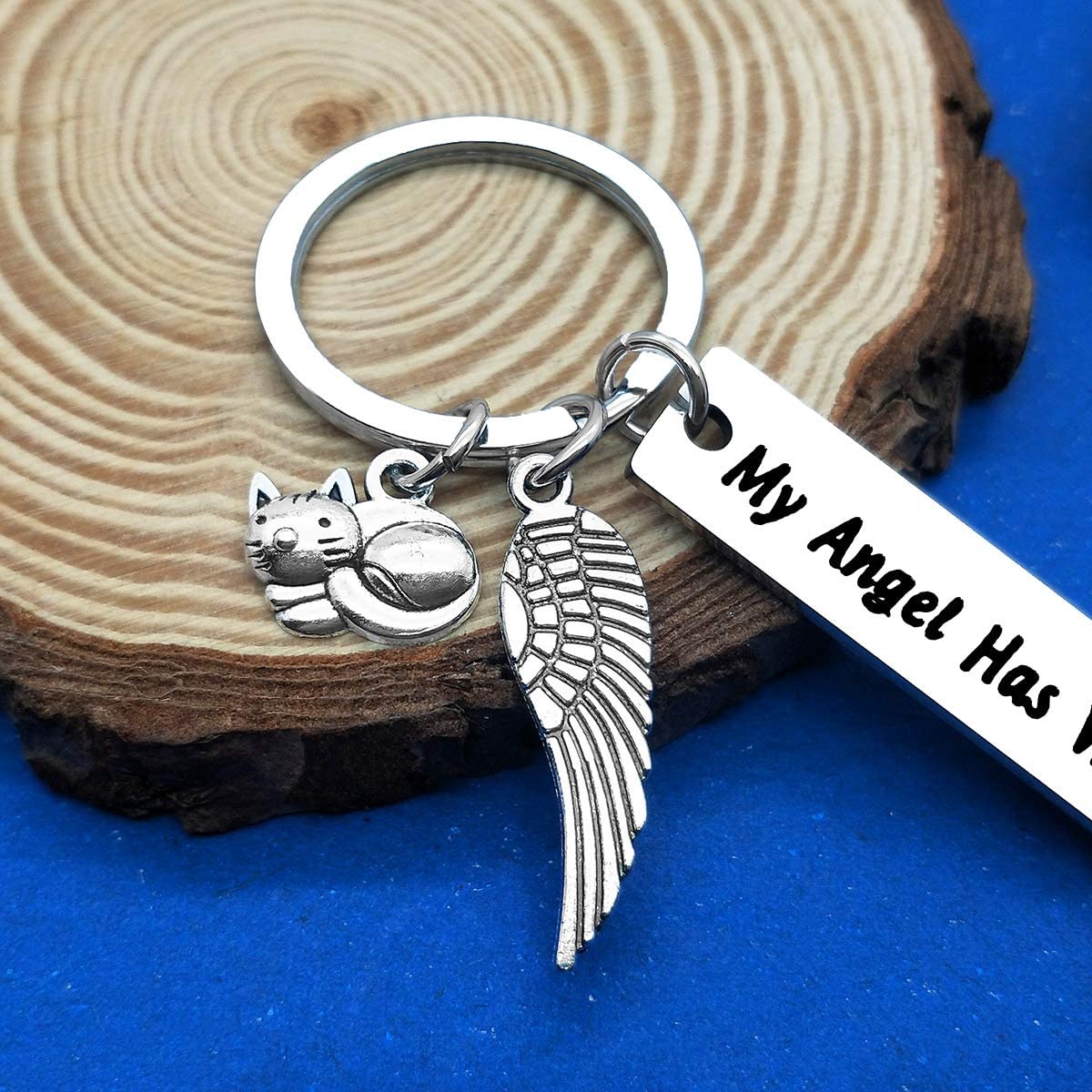 Pet Memorial Keychain - Whiskers keying, Sympathy Loss of a Cat