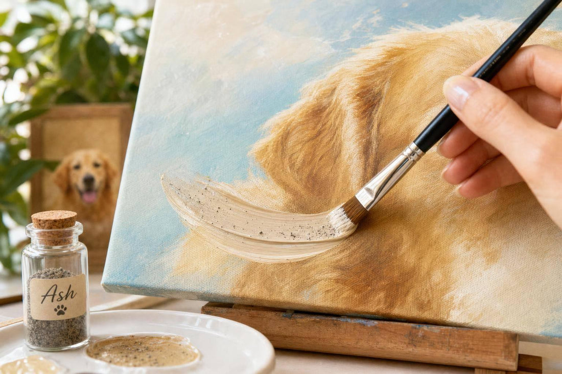 Using Ashes in Pet Memorial Portraits