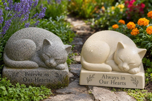Stone vs Resin Pet Memorial Garden Statues