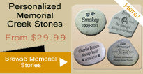 Personalized Memorial Creek Stones