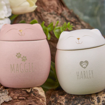 Custom Cat Urn - Personalized Name, Font, & Symbol (5 Available Colors)