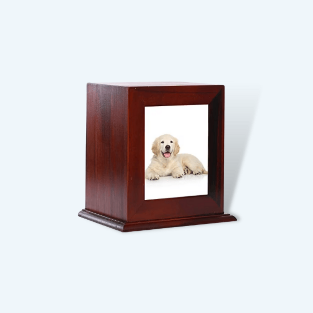 Pet Memorial Wood Photo Frame Urn (3 Colors Available)