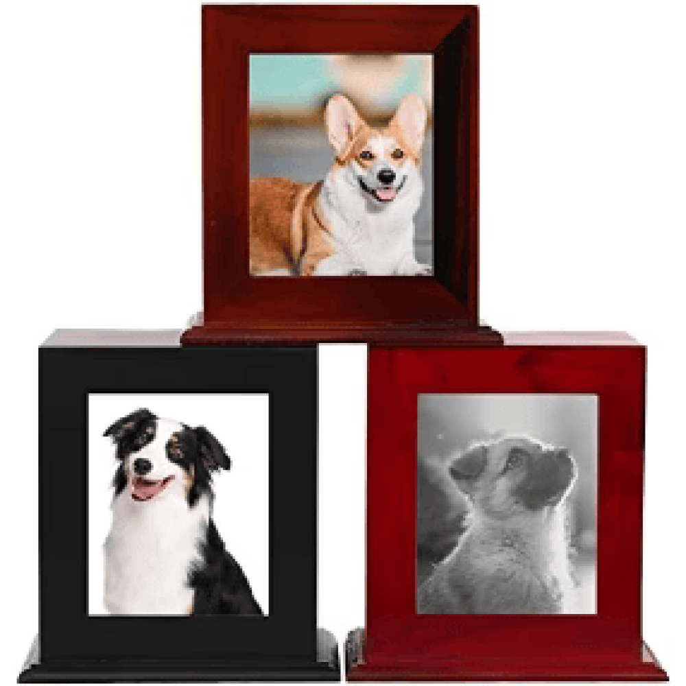 Pet Memorial Wood Photo Frame Urn (3 Colors Available)