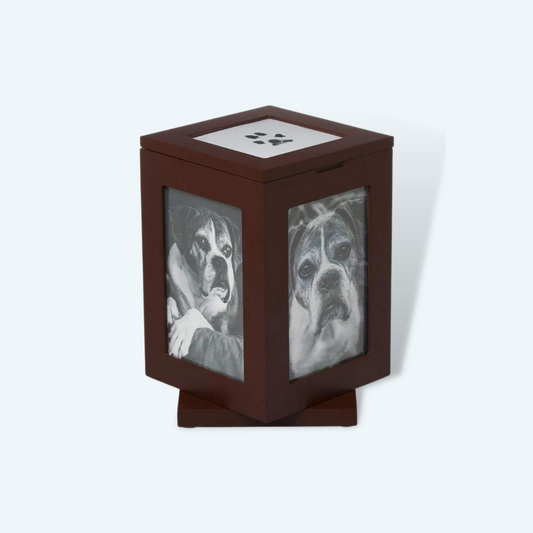 Rotating Urn & Photo Memory Box with Stamp Kit (3 Colors Available)
