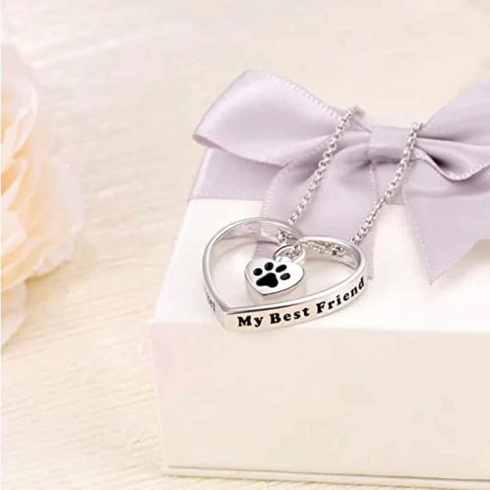 925 Sterling Silver Pet Memorial Heart Cremation Urn Necklace