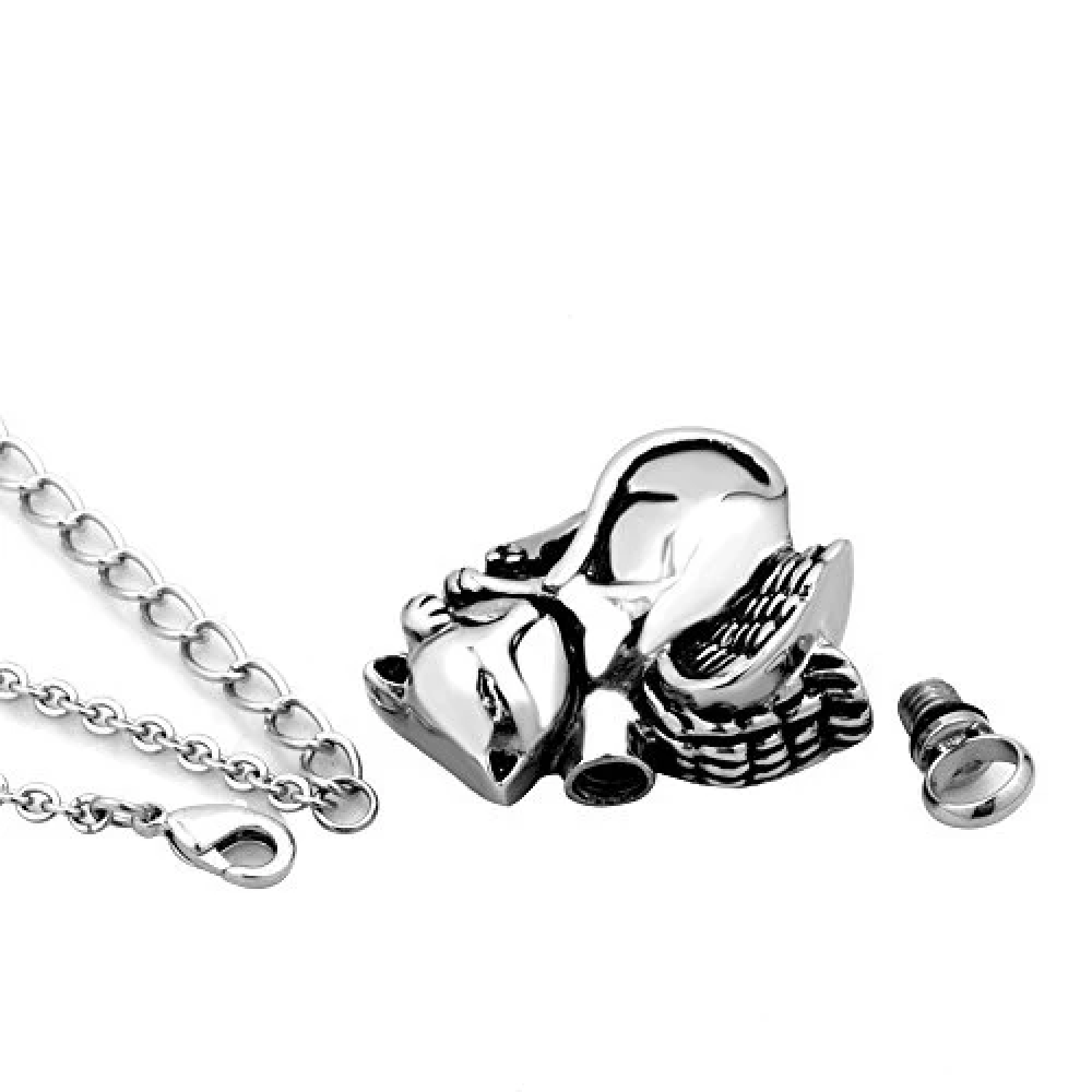 Angel Cat Pendant Keepsake Urn Pendant & Necklace | Stores Ashes, 18 Necklace