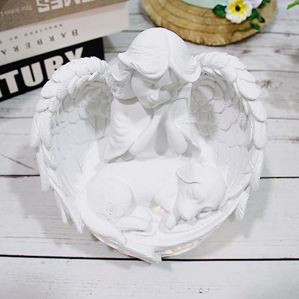 Angel Dog Sculpture & Memorial Candle Holder