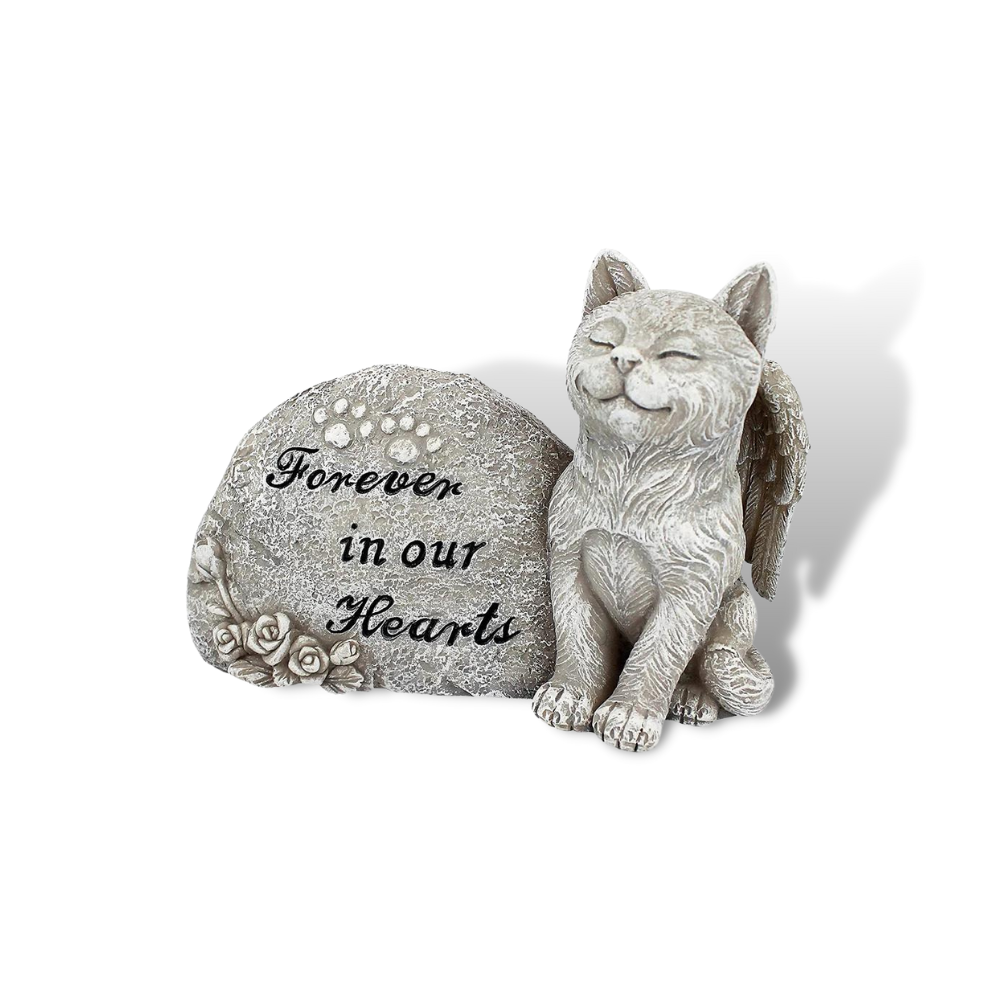 Cat Angel Pet Memorial Grave Marker Tribute Statue (3 Style Available)