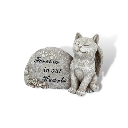 Cat Angel Pet Memorial Grave Marker Tribute Statue (3 Style Available)