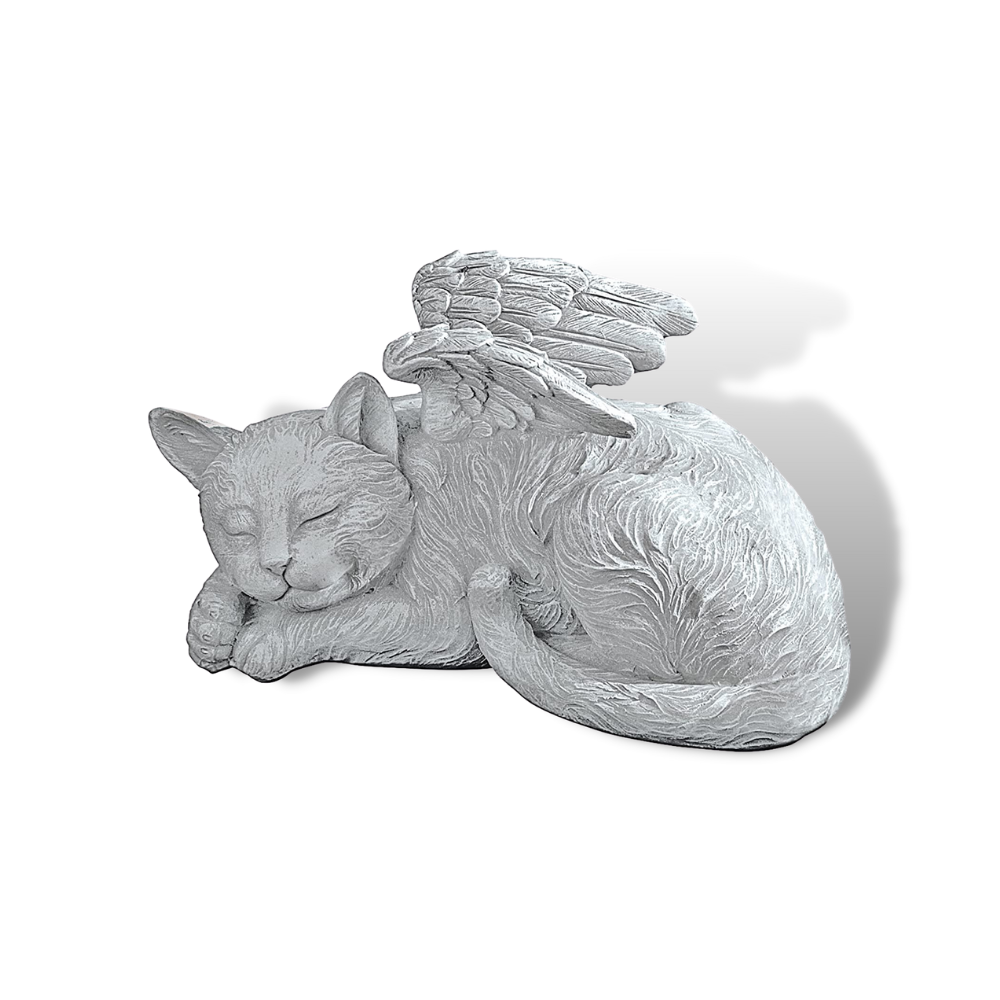 Cat Angel Pet Memorial Grave Marker Tribute Statue (3 Style Available)