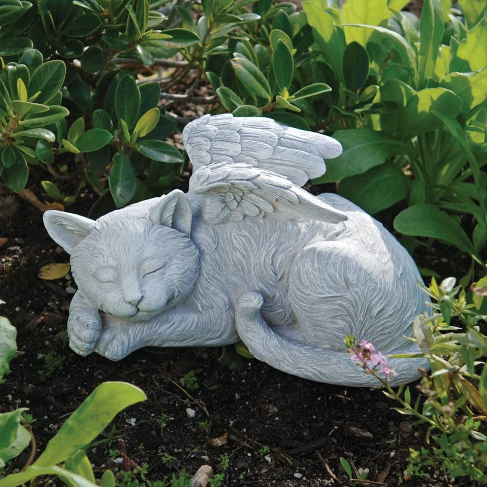 Cat Angel Pet Memorial Grave Marker Tribute Statue (3 Style Available)