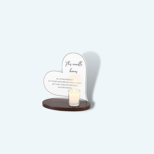 "In Loving Memory" Pet Memorial Sign & Candle