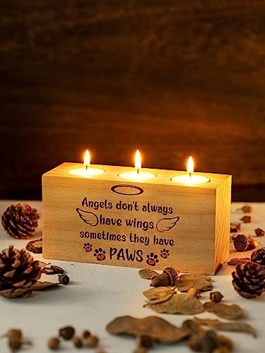 "Angels Don't Always Have Wings" Memorial Candle Holder